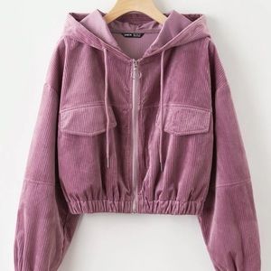 Corduroy Hooded Jacket